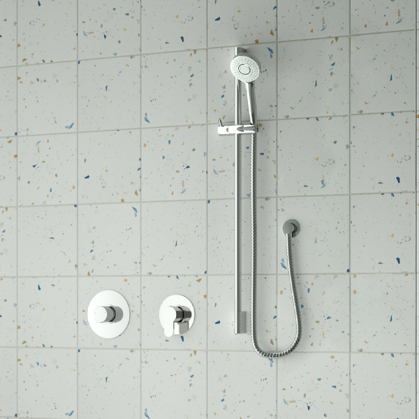 Nuie Luxury Spa Collection Arvan 1 Outlet Shower Bundle with Slider Rail Kit