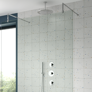 Nuie Luxury Spa Collection Arvan 2 Outlet Shower Bundle with Shower Handset + Fixed Head