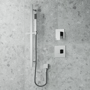 Nuie Luxury Spa Collection Windon 1 Outlet Shower Bundle with Sliding Rail Kit