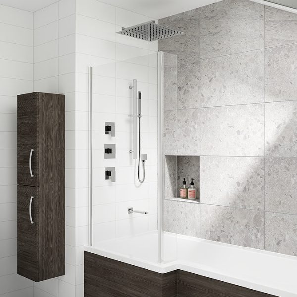 Nuie Luxury Spa Collection Windon 3 Outlet Shower Bundle with Sliding Rail Kit, Fixed Head + Bath Spout - Image 2