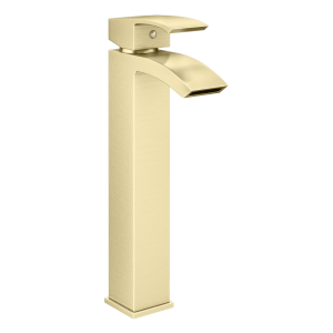Summit High Rise Mono Basin Mixer   Brushed Brass