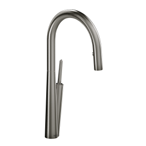 Riobel Solstice Single Lever Kitchen Mixer with Pull Down Spray   Stainless Steel