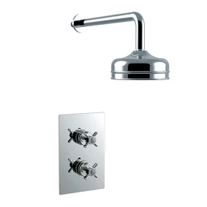 Heritage   Dawlish Concealed Valve with 6" Fixed Head   Chrome