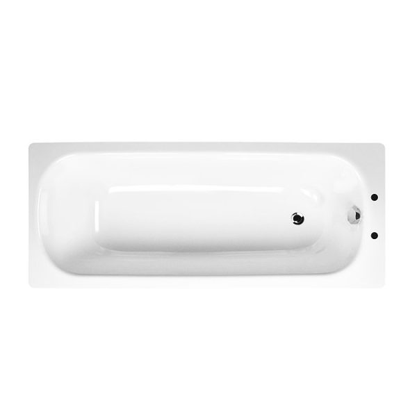Aurora 1400 x 700mm 2TH Steel Enamel Bath - Image 2