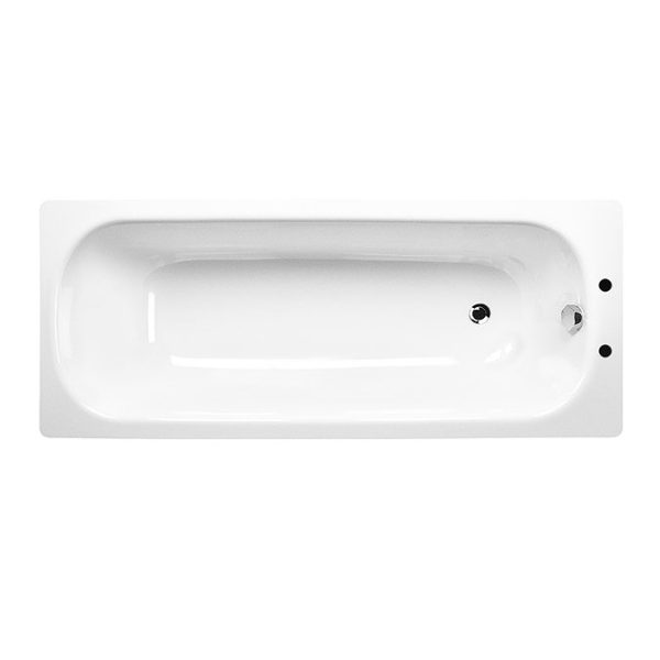 Aurora 1600 x 700mm 2TH Steel Enamel Bath - Image 2