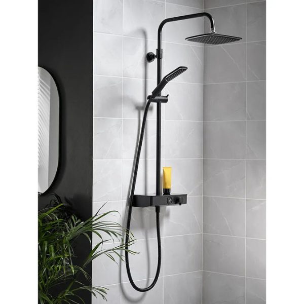 Triton Push Button Thermostatic Shower Mixer   Matte Black - Image 2