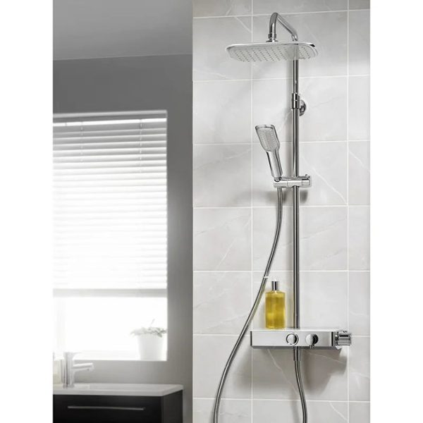 Triton Push Button Thermostatic Shower Mixer   Chrome - Image 2