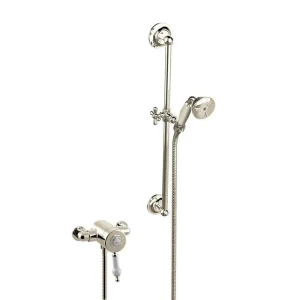 Heritage Glastonbury Exposed Shower with Premium Flexible Riser Kit   Vintage Gold