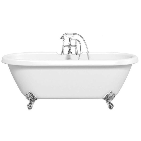 Orchard Dulwich 1695 x 740mm Roll Top Freestanding Bath with Chrome Feet - Image 3