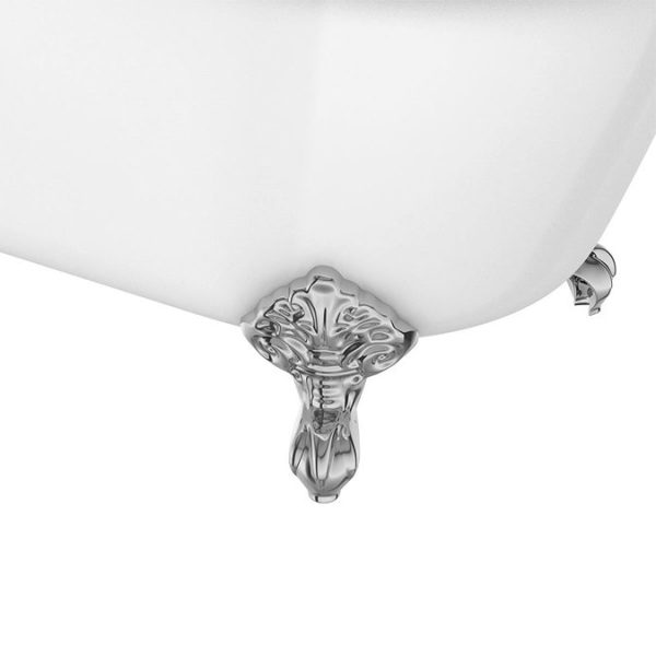 Orchard Dulwich 1695 x 740mm Roll Top Freestanding Bath with Chrome Feet - Image 2