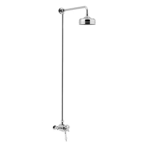 Heritage Hartlebury Exposed Shower with Premium Fixed Riser Kit   Chrome