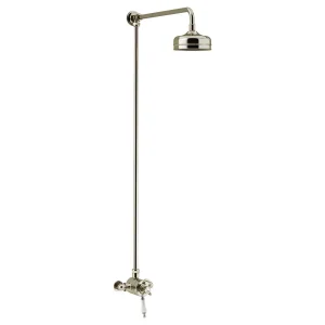 Heritage Hartlebury Exposed Shower with Premium Fixed Riser Kit   Vintage Gold