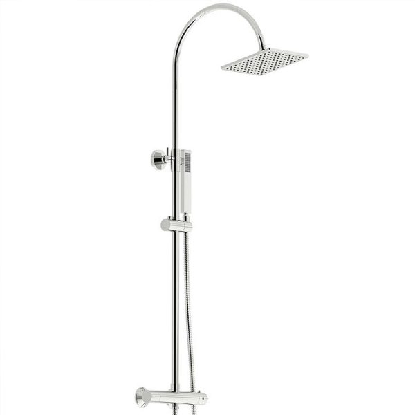 Orchard Derwent Chrome Square Head Shower Riser System - Image 3