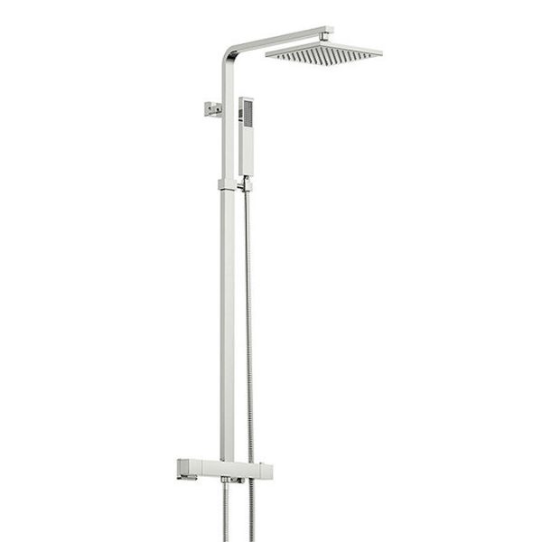 Orchard Wye Thermostatic Square Shower System   Chrome - Image 2