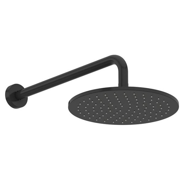 Mode Spencer Round Twin Valve Shower Set   Matt Black - Image 2