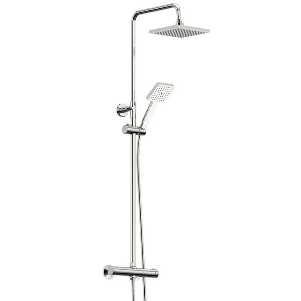 Orchard Elsdon Chrome Square Thermostatic Exposed Mixer Shower - Image 2