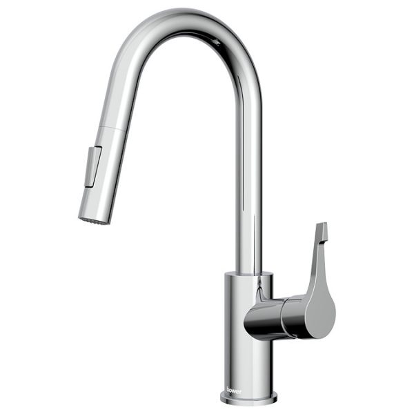 Bower Silvio Single Lever Kitchen Mixer with Pull Out Spray   Chrome - Image 2