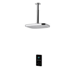 Triton ENVi 9.0KW Electric Shower with Ceiling Fed Fixed Head Kit   Silver