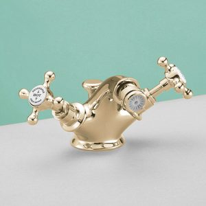 Silverdale Victorian Bidet Monobloc with Pop Up Waste Gold