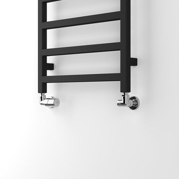 Terma Simple Heban Black Heated Towel Rail 1080 x 500mm - Image 4