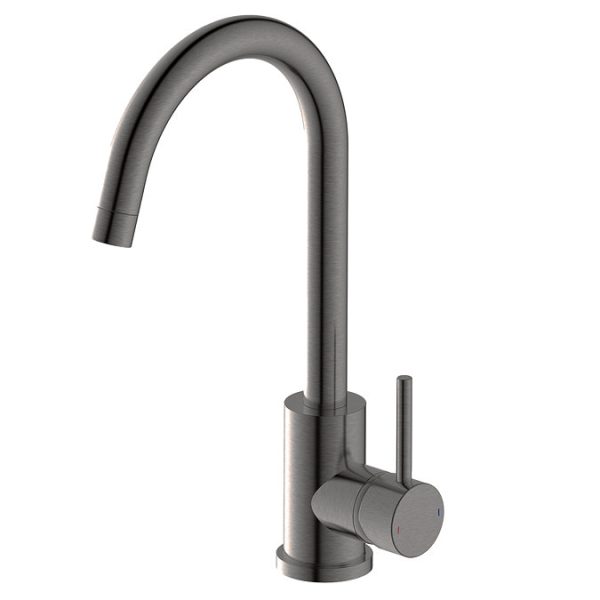 Bower Alberta Modern Gunmetal Grey Single Lever Kitchen Mixer Tap - Image 3