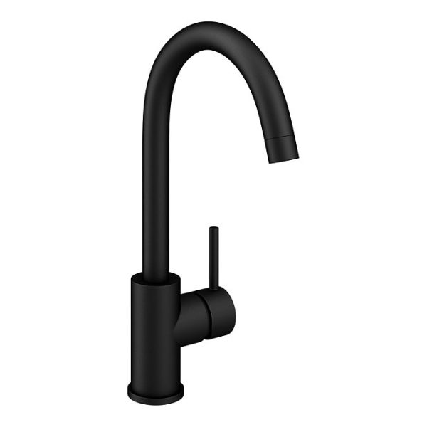 Bower Alberta Modern Matt Black Single Lever Kitchen Mixer Tap - Image 3
