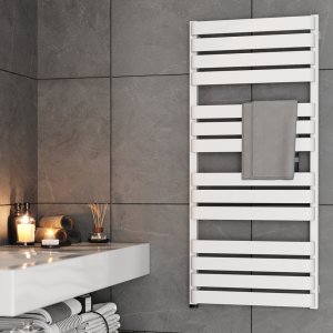 Terma Warp T One Matt White Electric Towel Rail 500 x 1110mm