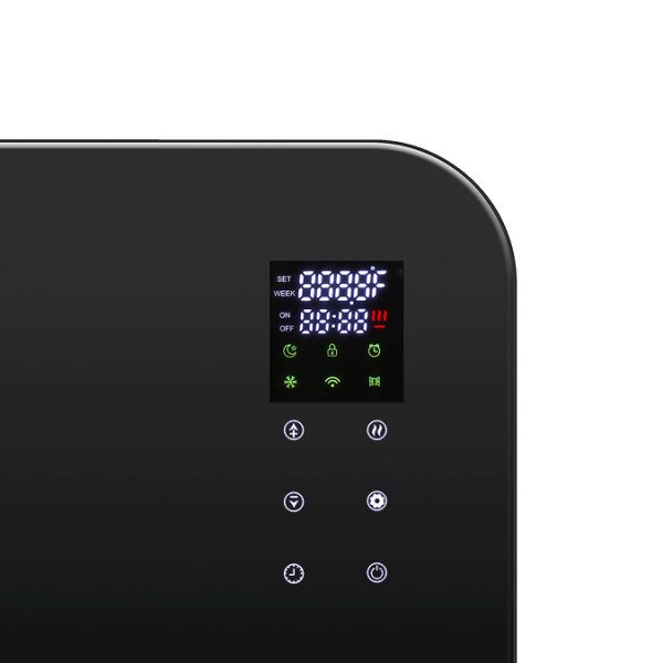 TCP Smart 2000W Black Wi Fi Energy Saving Fixed or Portable Floorstanding Glass Panel Radiator - Image 5