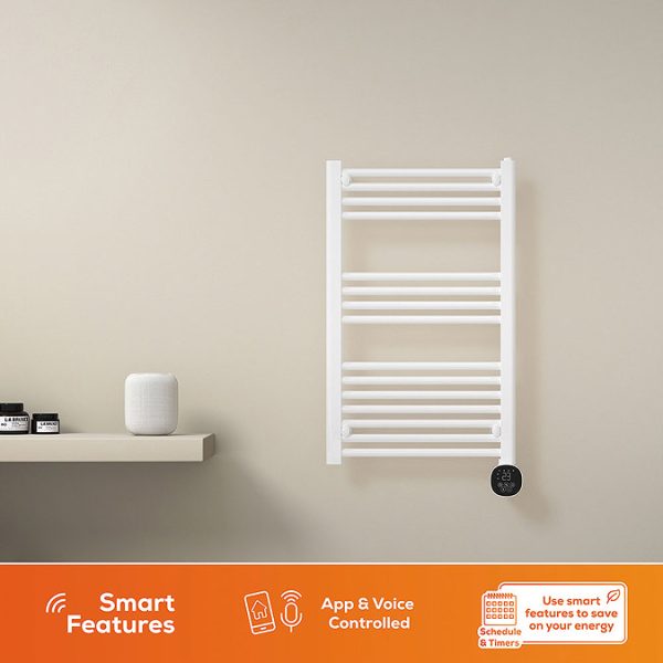 TCP Smart 500W White 895 x 500mm Wi Fi Energy Saving Electric Only Towel Radiator - Image 4