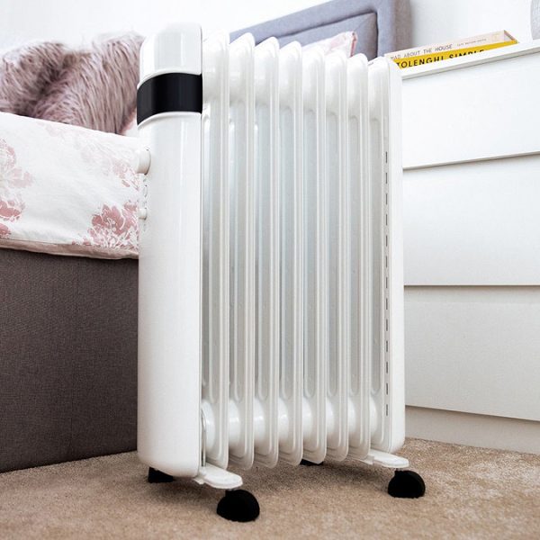 TCP Smart 1500W White Wi Fi Energy Saving Portable Free Standing Oil 7 Finned Radiator - Image 2