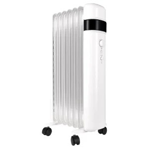 TCP Smart 1500W White Wi Fi Energy Saving Portable Free Standing Oil 7 Finned Radiator