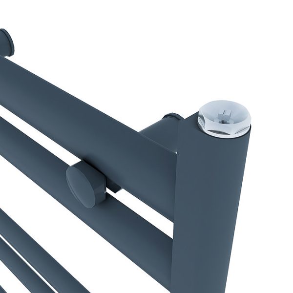 Carisa Soleil Textured Anthracite Heated Towel Rail 1015 x 480mm - Image 2