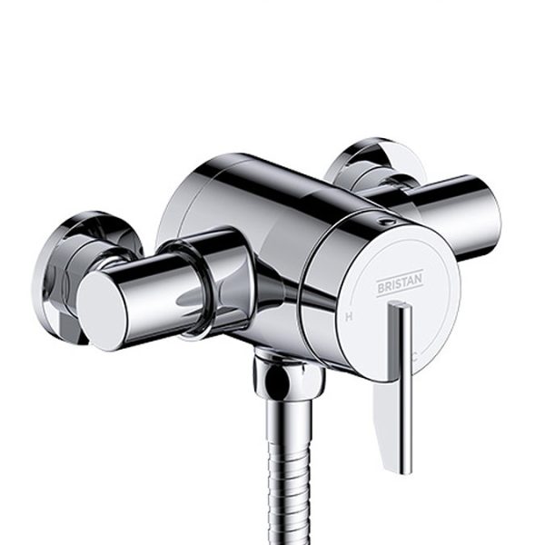 Bristan Sonique Exposed Chrome Mini Shower Valve Shower with Adjustable Riser - Image 4