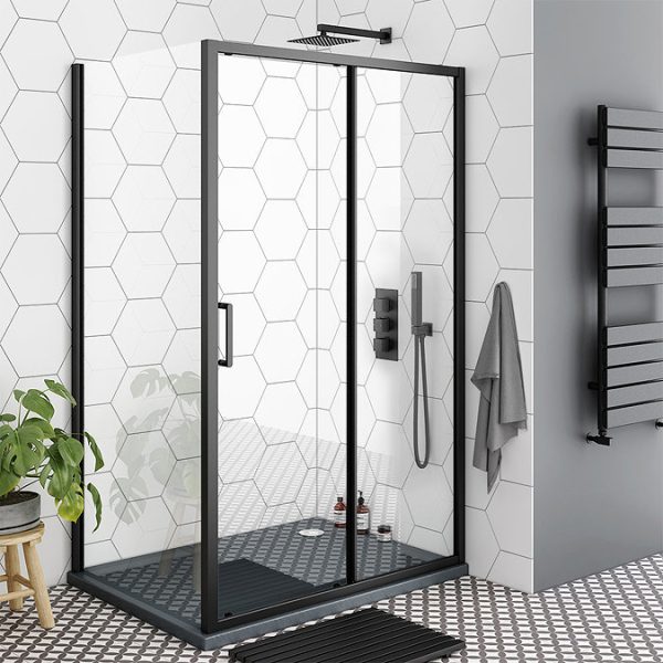 Toreno Matt Black 900 x 1900 Side Panel - Image 3