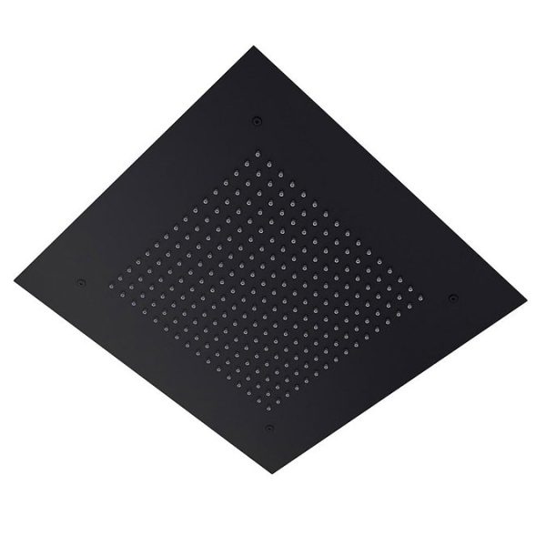 Arezzo 400mm Matt Black Recessed Square Shower Package with Concealed Valve + Handset - Image 3