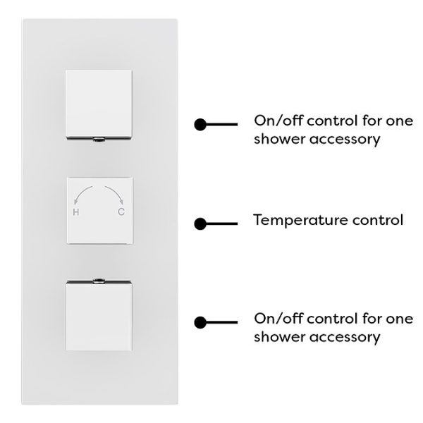 Milan Shower Bath + Concealed 2 Outlet Shower Pack (1700 L Shaped with Screen + Panel) - Image 3