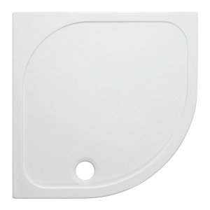 Crosswater Quadrant 45mm Low Level Stone Resin Shower Tray with Waste