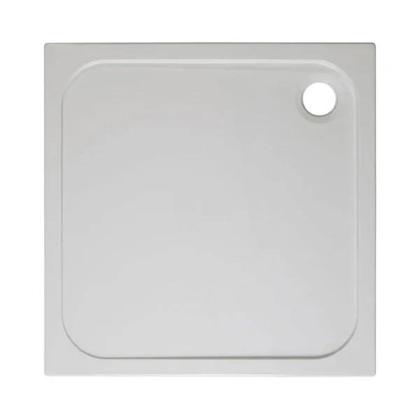 Crosswater Square 45mm Low Level Stone Resin Shower Tray with Waste