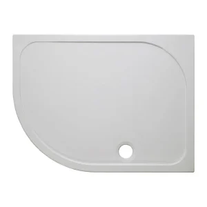 Crosswater Offset Quadrant 45mm Low Level Stone Resin Shower Tray with Waste   Left Hand