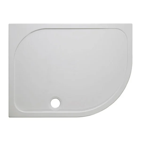 Crosswater Offset Quadrant 45mm Low Level Stone Resin Shower Tray with Waste   Right Hand