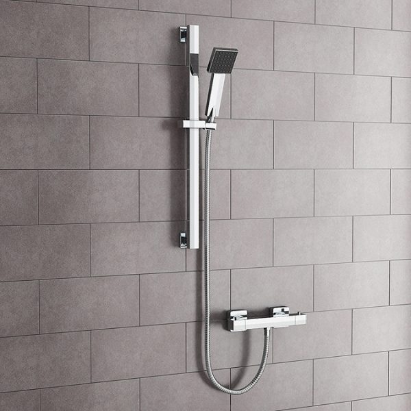 Milan Bar Shower Package with Modern Slider Handset Kit - Image 4