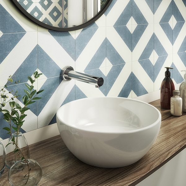 Orion Round Infrared Sensor Wall Mounted Bathroom Mixer Tap - Image 2