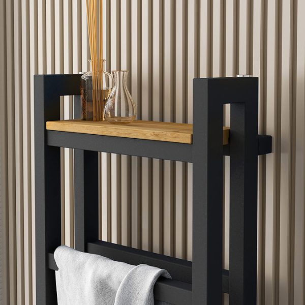 Terma Stand Modern Grey Heated Towel Rail 1150 x 400mm - Image 4