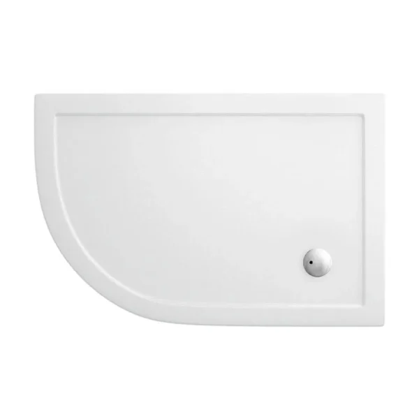 Crosswater Offset Quadrant Low Profile Acrylic Shower Tray with Waste   Left Hand 800 x 1200 x 35mm