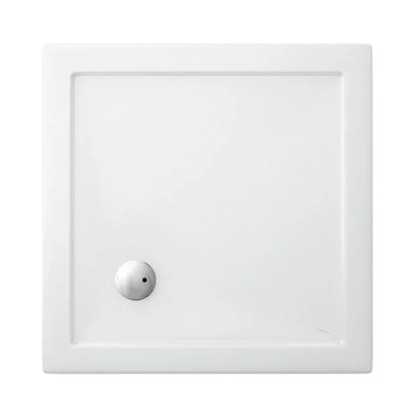 Crosswater   Square Low Profile Acrylic Shower Tray with Waste