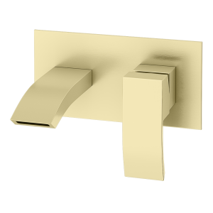 Summit Wall Mounted Basin Mixer Tap   Brushed Brass