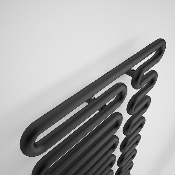 Terma Swale Metallic Black Heated Towel Rail 1244 x 465mm - Image 5