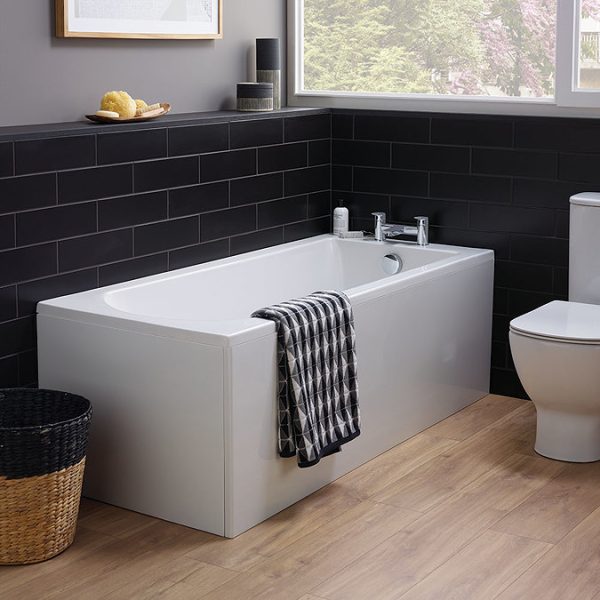 Ideal Standard Tesi 1600 x 700mm 0TH Single Ended Idealform Bath - Image 2