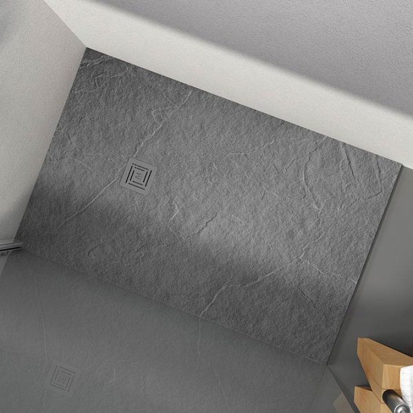 Merlyn Truestone Rectangular Shower Tray   Fossil Grey - Image 3