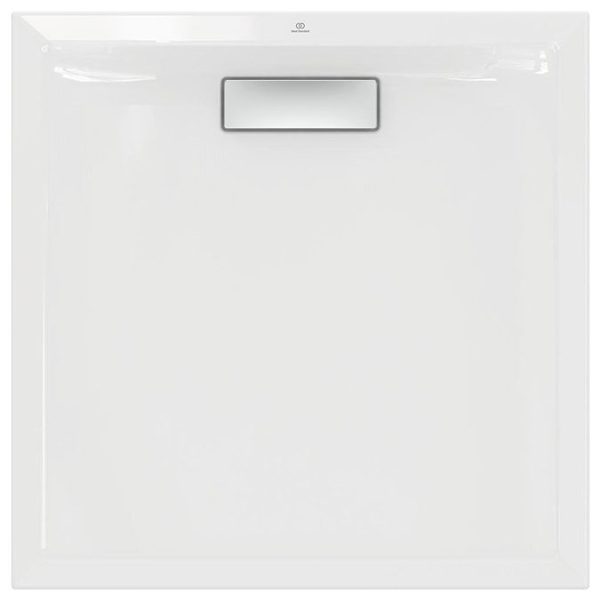 Ideal Standard Gloss White Ultraflat New Square Shower Tray + Waste - Image 3